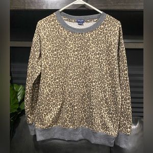 Animal print long sleeve shirt size small